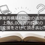 事業再構築補助金の通常枠上限の6,000万円採択のご支援をさせて頂きました